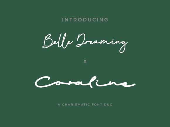 Belle Dreaming & Coraline: A Font Duo for Elegant Branding