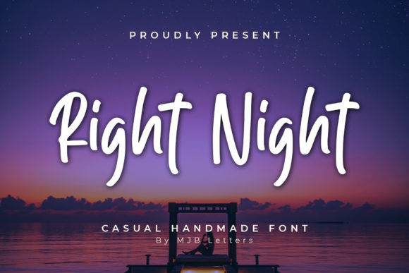 Right Night: A Handwritten Font for Modern Design