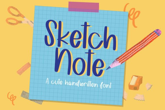 Sketchnote: A Friendly Handwritten Font for Creative Design